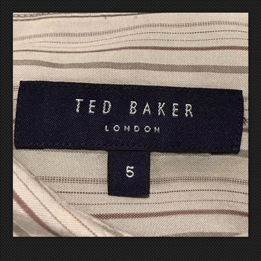 TED BAKER London Men’s Dress Button Shirt Striped - Picture 8 of 10